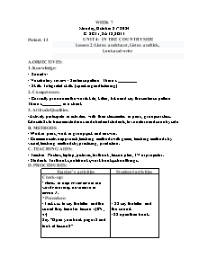 Kế hoạch bài dạy Tiếng Anh Lớp 2 - Tuần 7 - Năm học 2024-2025 - Trần Thị Hạnh