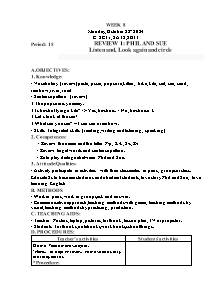Kế hoạch bài dạy Tiếng Anh Lớp 2 - Tuần 8 - Năm học 2024-2025 - Trần Thị Hạnh