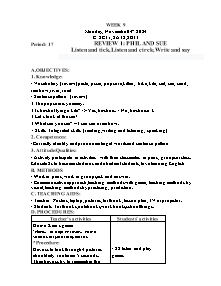 Kế hoạch bài dạy Tiếng Anh Lớp 2 - Tuần 9 - Năm học 2024-2025 - Trần Thị Hạnh