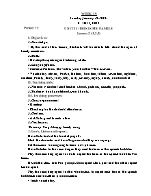 Kế hoạch bài dạy Tiếng Anh Lớp 3 - Tuần 19 - Năm học 2020-2021 - Trần Thị Hạnh