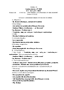 Kế hoạch bài dạy Tiếng Anh Lớp 3 - Tuần 19 - Năm học 2021-2022 - Trần Thị Hạnh