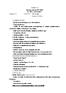 Kế hoạch bài dạy Tiếng Anh Lớp 3 - Tuần 19 - Năm học 2022-2023 - Trần Thị Hạnh