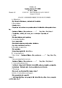 Kế hoạch bài dạy Tiếng Anh Lớp 3 - Tuần 20 - Năm học 2021-2022 - Trần Thị Hạnh