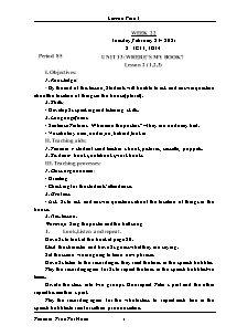 Kế hoạch bài dạy Tiếng Anh Lớp 3 - Tuần 22 - Năm học 2020-2021 - Trần Thị Hạnh