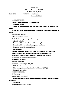 Kế hoạch bài dạy Tiếng Anh Lớp 3 - Tuần 22 - Năm học 2022-2023 - Trần Thị Hạnh