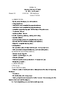 Kế hoạch bài dạy Tiếng Anh Lớp 3 - Tuần 24 - Năm học 2022-2023 - Trần Thị Hạnh