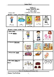 Kế hoạch bài dạy Tiếng Anh Lớp 3 - Tuần 27 - Năm học 2020-2021 - Trần Thị Hạnh