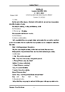 Kế hoạch bài dạy Tiếng Anh Lớp 3 - Tuần 28 - Năm học 2020-2021 - Trần Thị Hạnh