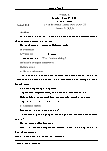 Kế hoạch bài dạy Tiếng Anh Lớp 3 - Tuần 31 - Năm học 2020-2021 - Trần Thị Hạnh