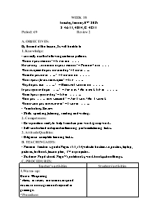 Kế hoạch bài dạy Tiếng Anh Lớp 4 - Tuần 18 - Năm học 2024-2025 - Trần Thị Hạnh