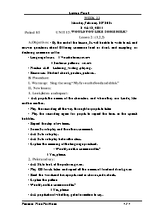 Kế hoạch bài dạy Tiếng Anh Lớp 4 - Tuần 22 - Năm học 2020-2021 - Trần Thị Hạnh