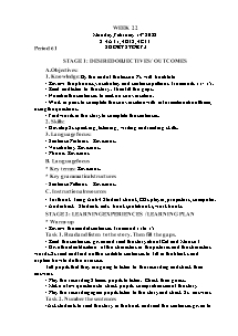 Kế hoạch bài dạy Tiếng Anh Lớp 4 - Tuần 22 - Năm học 2021-2022 - Trần Thị Hạnh