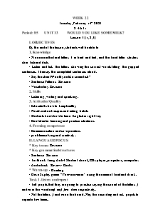 Kế hoạch bài dạy Tiếng Anh Lớp 4 - Tuần 22 - Năm học 2022-2023 - Trần Thị Hạnh