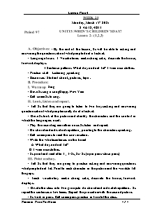Kế hoạch bài dạy Tiếng Anh Lớp 4 - Tuần 25 - Năm học 2020-2021 - Trần Thị Hạnh