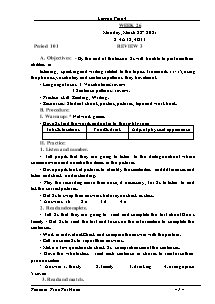 Kế hoạch bài dạy Tiếng Anh Lớp 4 - Tuần 26 - Năm học 2020-2021 - Trần Thị Hạnh