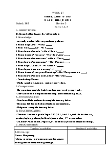 Kế hoạch bài dạy Tiếng Anh Lớp 4 - Tuần 27 - Năm học 2024-2025 - Trần Thị Hạnh