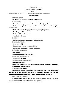 Kế hoạch bài dạy Tiếng Anh Lớp 4 - Tuần 28 - Năm học 2022-2023 - Trần Thị Hạnh