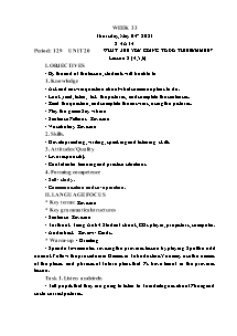Kế hoạch bài dạy Tiếng Anh Lớp 4 - Tuần 33 - Năm học 2022-2023 - Trần Thị Hạnh