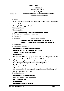 Kế hoạch bài dạy Tiếng Anh Lớp 4 - Tuần 34 - Năm học 2020-2021 - Trần Thị Hạnh