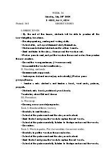 Kế hoạch bài dạy Tiếng Anh Lớp 4 - Tuần 36 - Năm học 2023-2024 - Trần Thị Hạnh