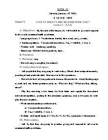 Kế hoạch bài dạy Tiếng Anh Lớp 5 - Tuần 19 - Năm học 2020-2021 - Trần Thị Hạnh