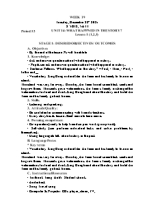 Kế hoạch bài dạy Tiếng Anh Lớp 5 - Tuần 19 - Năm học 2021-2022 - Trần Thị Hạnh