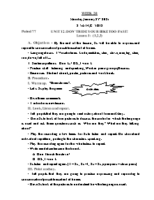 Kế hoạch bài dạy Tiếng Anh Lớp 5 - Tuần 20 - Năm học 2020-2021 - Trần Thị Hạnh