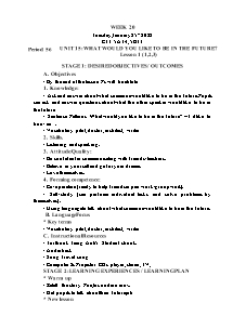 Kế hoạch bài dạy Tiếng Anh Lớp 5 - Tuần 20 - Năm học 2021-2022 - Trần Thị Hạnh