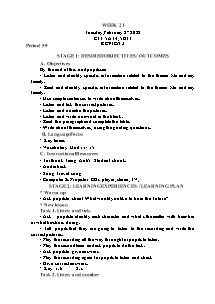 Kế hoạch bài dạy Tiếng Anh Lớp 5 - Tuần 21 - Năm học 2021-2022 - Trần Thị Hạnh