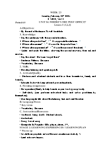 Kế hoạch bài dạy Tiếng Anh Lớp 5 - Tuần 23 - Năm học 2021-2022 - Trần Thị Hạnh