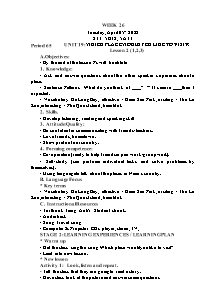 Kế hoạch bài dạy Tiếng Anh Lớp 5 - Tuần 26 - Năm học 2021-2022 - Trần Thị Hạnh