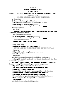 Kế hoạch bài dạy Tiếng Anh Lớp 5 - Tuần 3 - Năm học 2021-2022 - Trần Thị Hạnh