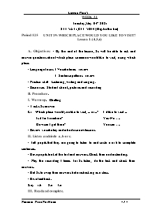 Kế hoạch bài dạy Tiếng Anh Lớp 5 - Tuần 32 - Năm học 2020-2021 - Trần Thị Hạnh