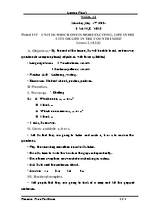 Kế hoạch bài dạy Tiếng Anh Lớp 5 - Tuần 34 - Năm học 2020-2021 - Trần Thị Hạnh