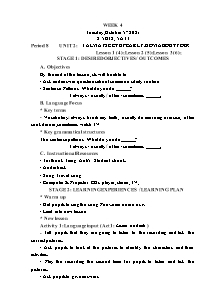 Kế hoạch bài dạy Tiếng Anh Lớp 5 - Tuần 4 - Năm học 2021-2022 - Trần Thị Hạnh