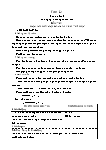 Kế hoạch bài dạy Toán + Tiếng Việt Lớp 3 - Tuần 23 - Năm học 2023-2024 - Đặng Thị Thu Thủy