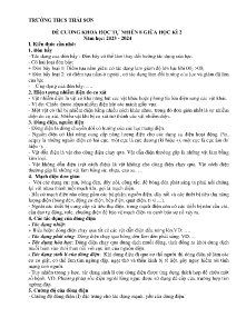 Đề cương ôn tập giữa học kì II Khoa học tự nhiên 8 - Năm học 2023-2024 - Trường THCS Thái Sơn
