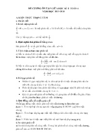 Đề cương ôn tập giữa học kì II Toán 6 - Năm học 2023-2024