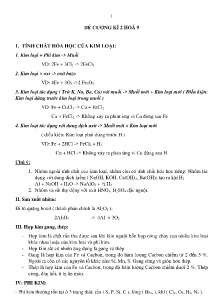 Đề cương ôn tập học kì II Hóa học 9