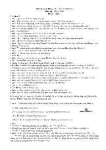 Đề cương ôn tập học kì II Khoa học tự nhiên 6 - Năm học 2023-2024