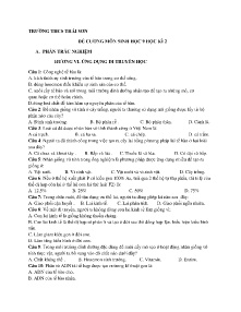 Đề cương ôn tập học kì II Sinh học 9 - Trường THCS Thái Sơn