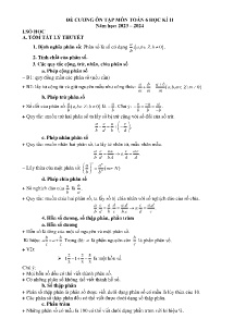 Đề cương ôn tập học kì II Toán 6 - Năm học 2023-2024