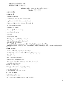 Đề cương ôn tập học kì II Toán 7 - Năm học 2023-2024 - Trường THCS Thái Sơn