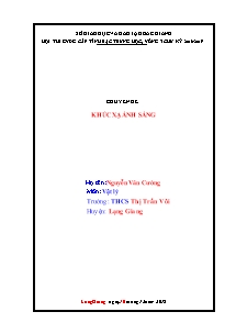 Đề cương ôn tập Vật lí 9 - Chuyên đề: Khúc xạ ánh sáng - Năm học 2018-2019 - Nguyễn Văn Cường