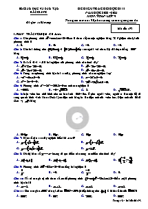 Đề kiểm tra cuối học kì II Toán 9 - Mã đề 193 - Năm học 2022-2023 - Sở GD&ĐT Bắc Giang (Có đáp án)