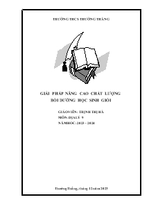 Giải pháp nâng cao chất lượng học sinh giỏi