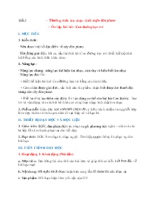 Giáo án Âm nhạc 6 - Tiết 2: Thường thức âm nhạc Giới thiệu đàn piano. Ôn tập bài hát Con đường học trò