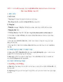 Giáo án Âm nhạc 6 - Tiết 3: Lí thuyết âm nhạc Các thuộc tính cơ bản của âm thanh có tính nhạc. Đọc nhạc Bài đọc nhạc số 1