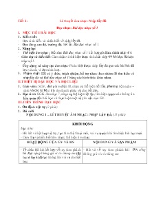 Giáo án Âm nhạc 7 - Tiết 2: Lí thuyết âm nhạc Nhịp lấy đà. Đọc nhạc Bài đọc nhạc số 1