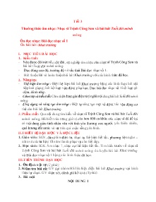 Giáo án Âm nhạc 7 - Tiết 3: Thường thức âm nhạc Nhạc sĩ Trịnh Cồn Sơn và bài hát Tuổi đời mênh mông